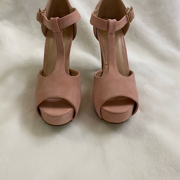 Top Moda Pink Platform Heels 